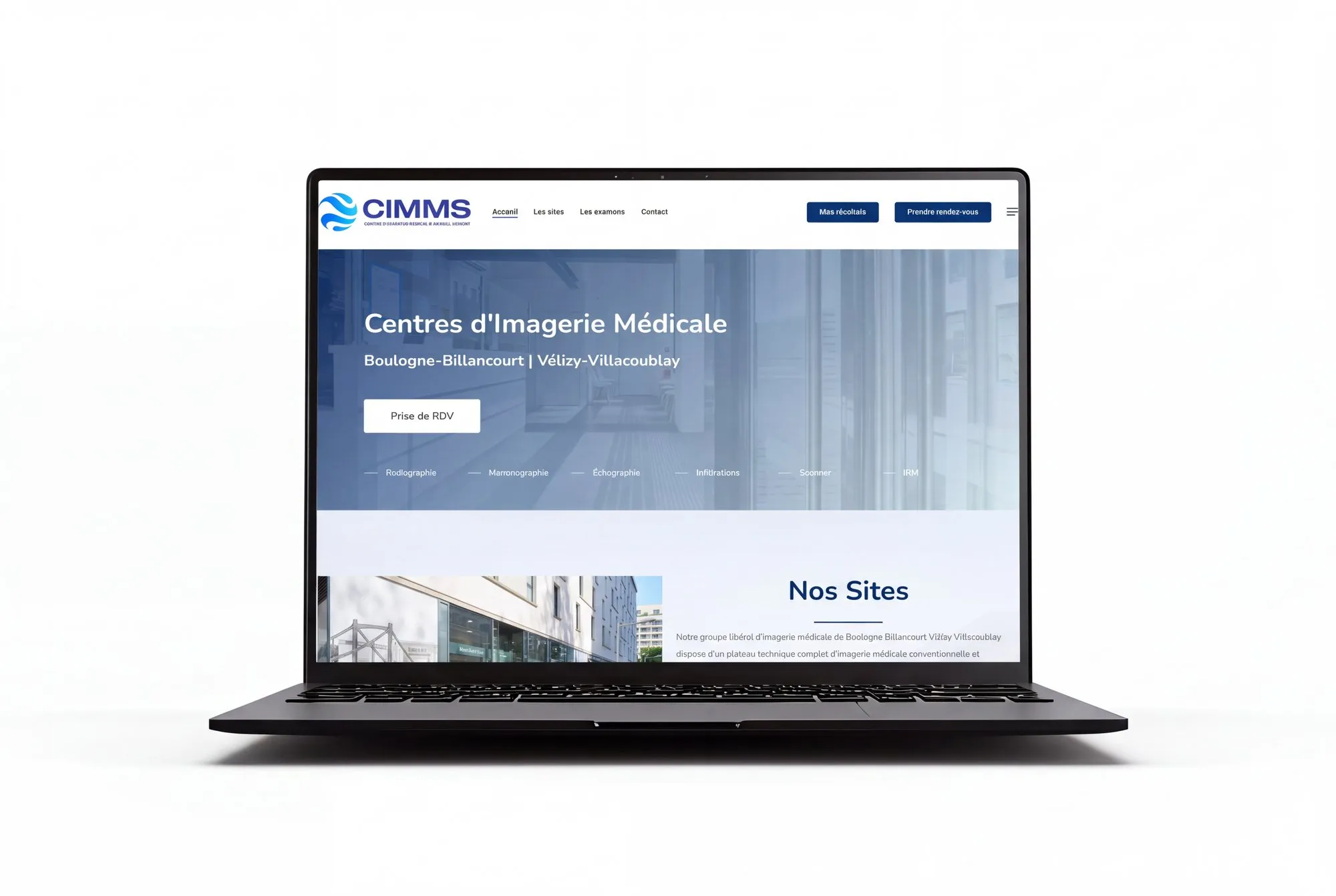 Site des centres d'imagerie médicale CIMMS