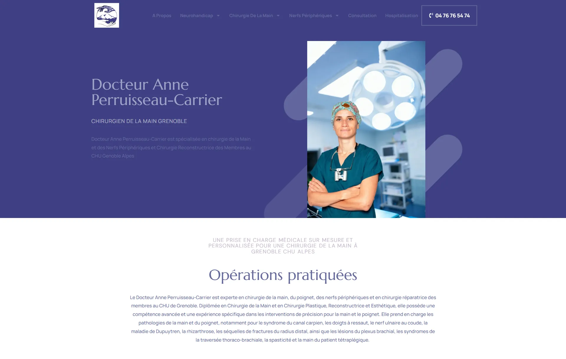 Site du Dr Anne Perruisseau-Carrier, chirurgienne de la main à Grenoble